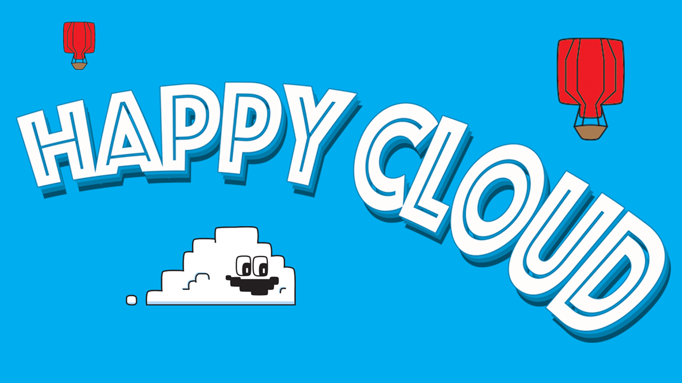 Happy-Cloud | Happy Cloud is a simple side-scrolling game where you play as  a joyful cloud with the goal of collecting coins and avoiding the red  balloons! It is surprisingly challenging, and